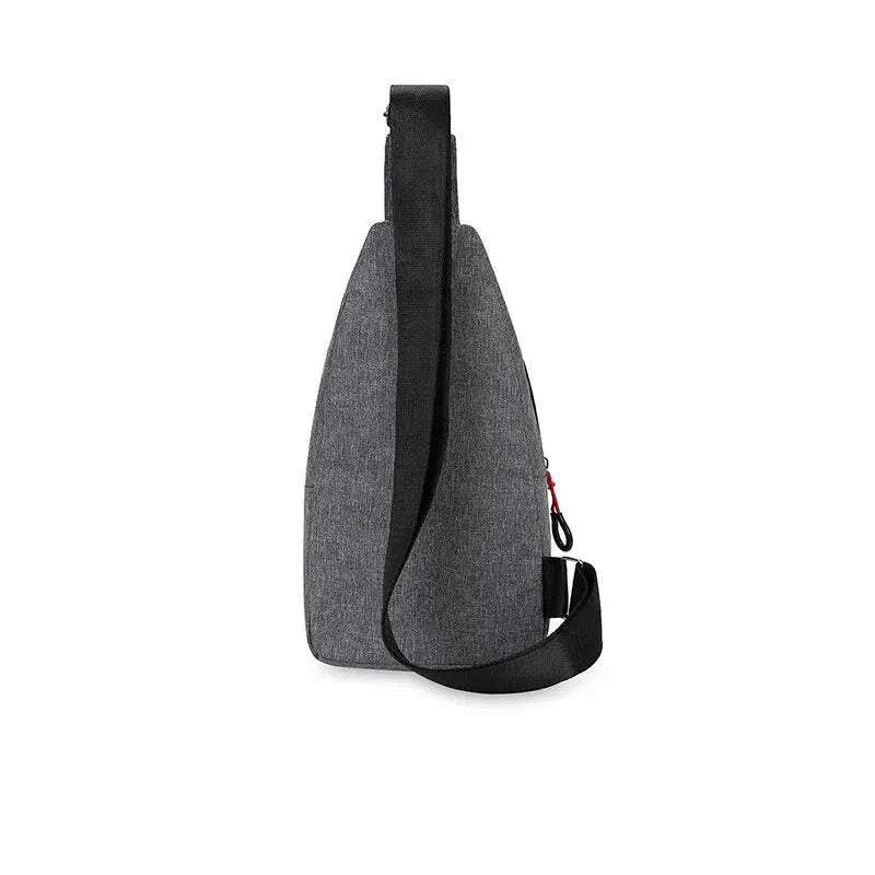 New Casual Fashion Male Shoulder Chest Bag - gray 3