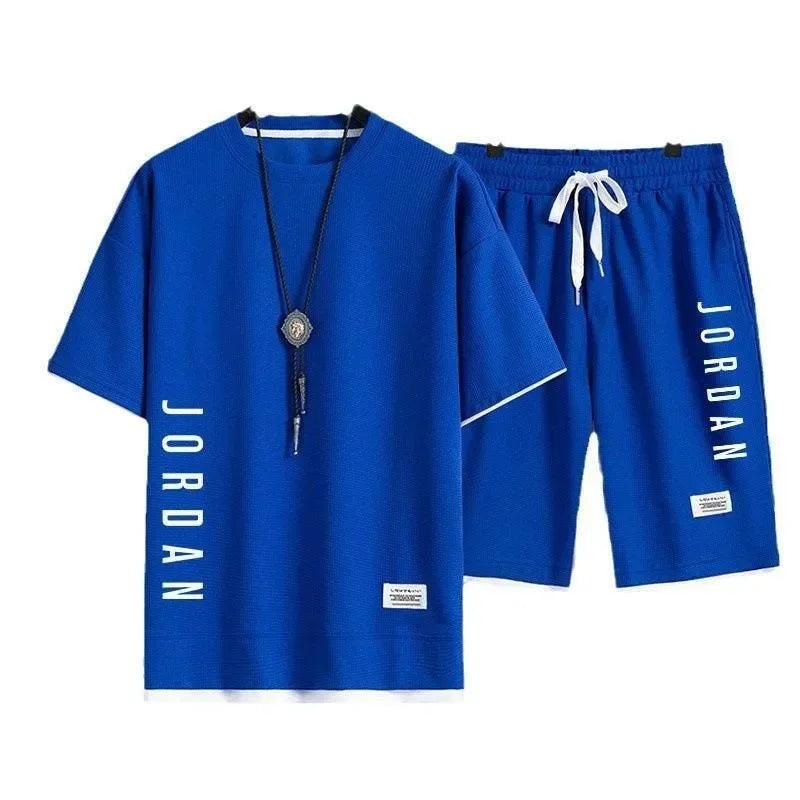 Men's T-shirt + shorts two-piece - blue 03
