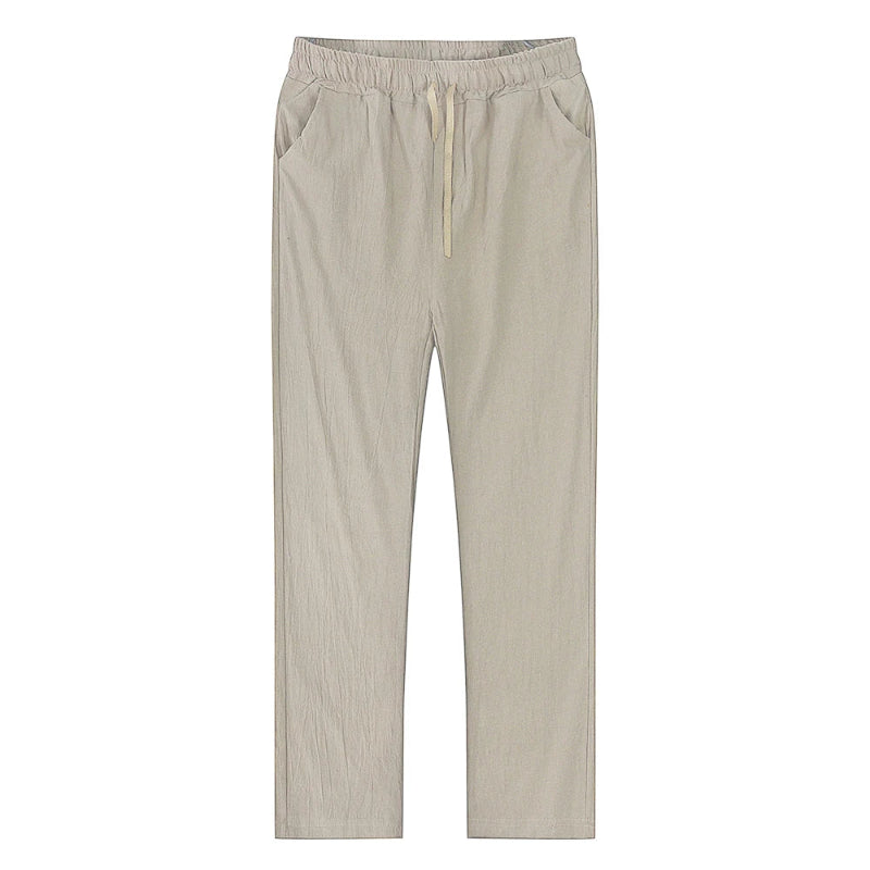Beige pants on a white background
