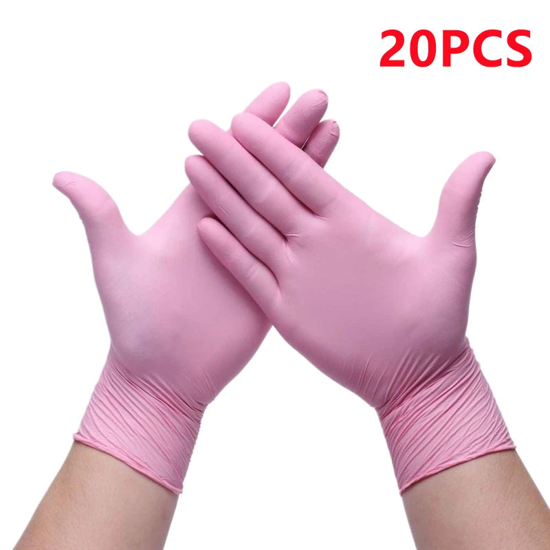 Pink Nitrile Gloves – Disposable, Powder-Free (20/50/100PCS)
