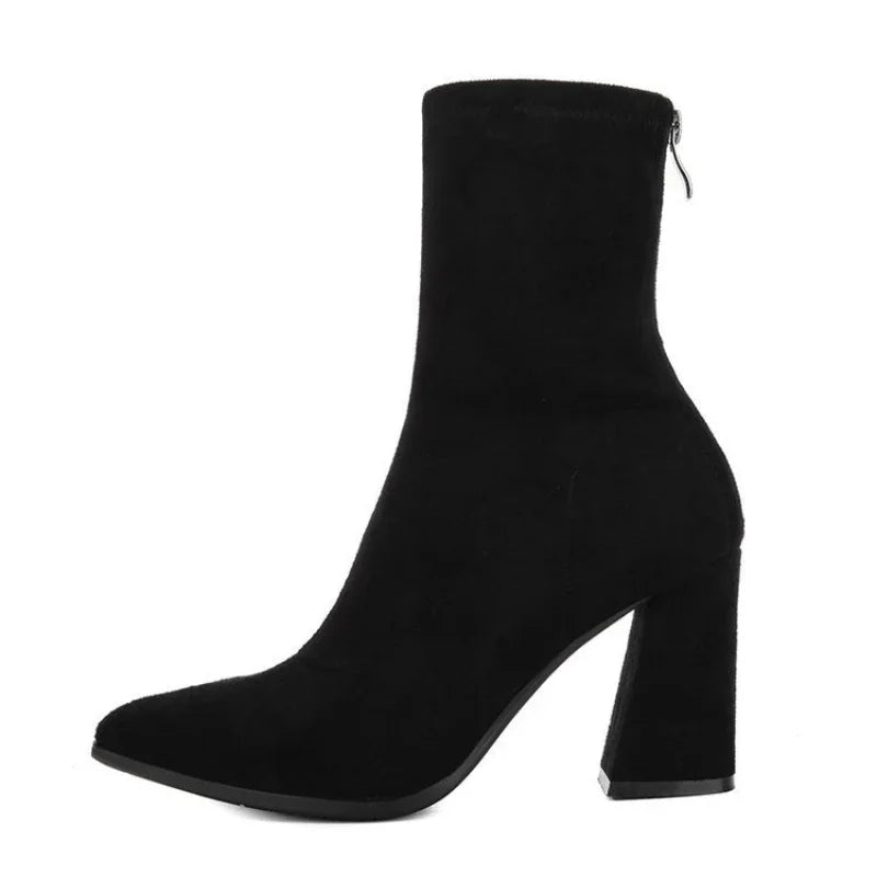 High Heel Sock Chelsea Boots Women - 5