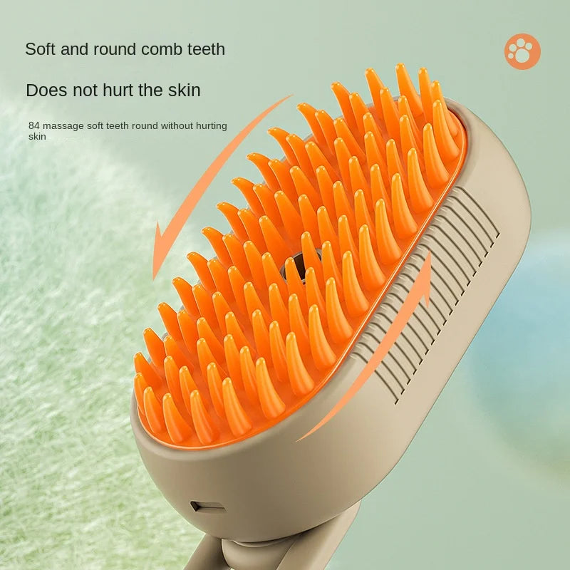 3 in 1 Electric Spray Pets Brush - organge