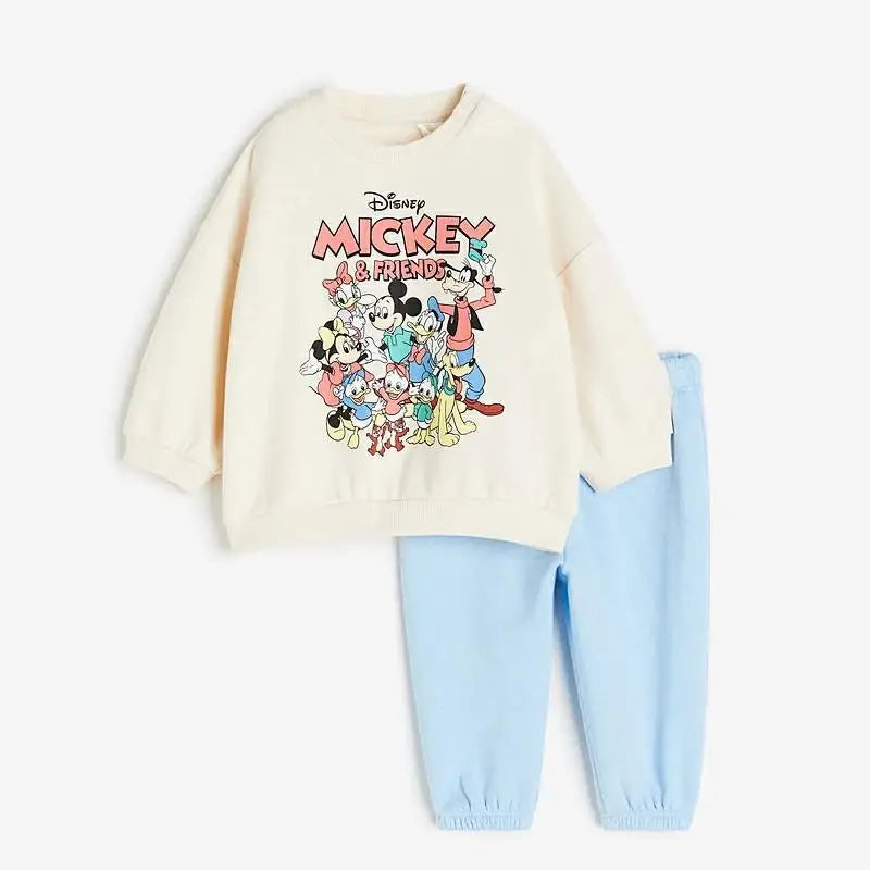 Children’s autumn tracksuit set with long-sleeved pullover hoodie and sweatpants – lightweight and stylish kids’ outfit gray l blue