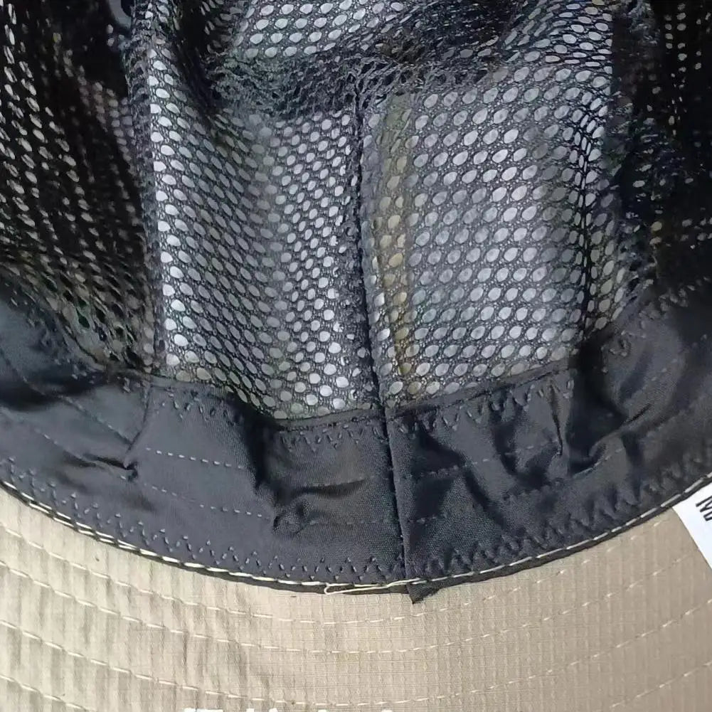 Summer large sun hat for men and women with breathable mesh and UV protection -inside