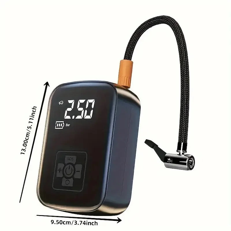 LEIBOO wireless air compressor with digital display for car, bike, and motorcycle tire inflation 019