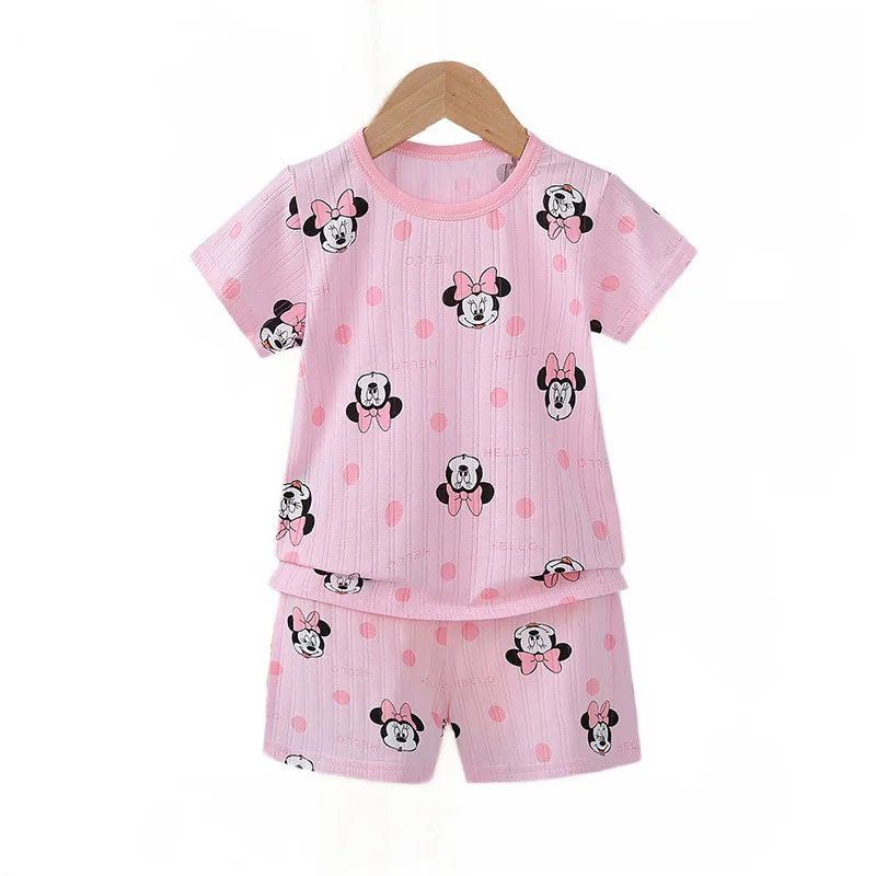 A soft and breathable baby girl pajama set, perfect for newborns and toddlers up to 3 years old 2
