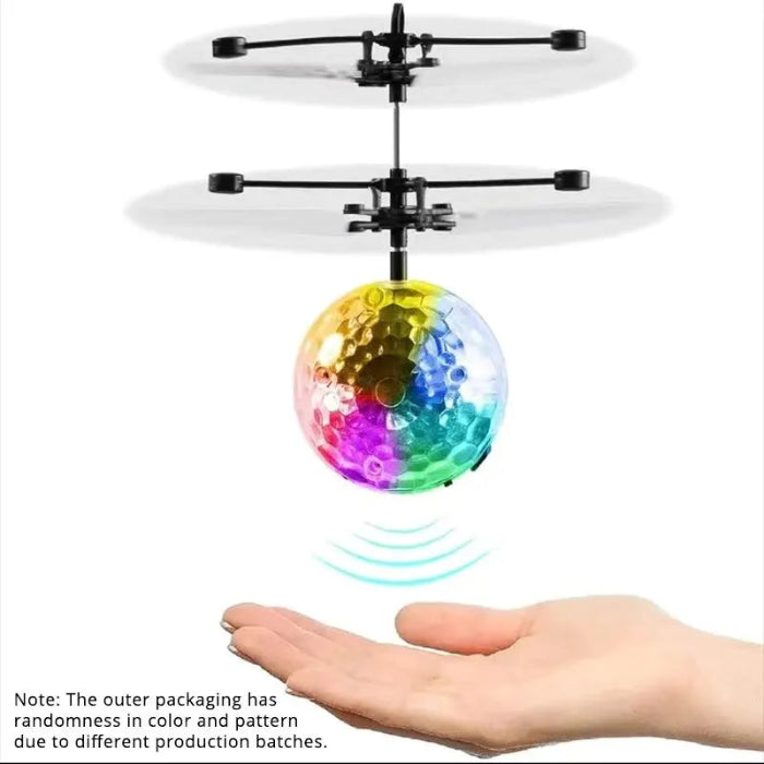 LED flying crystal ball toy with infrared induction and colorful lights -- multicolor