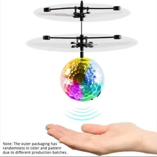 LED flying crystal ball toy with infrared induction and colorful lights -- multicolor