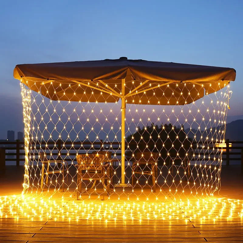 Solar Power Remote control Led Net String - 5