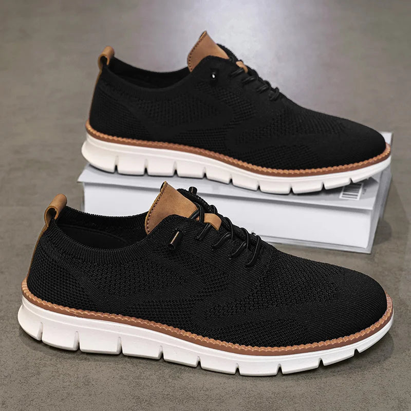 YRZL men's color-blocked casual sports shoes – breathable and anti-slip design
Black