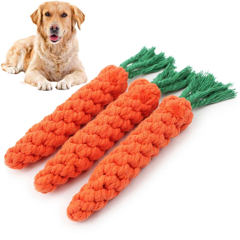Dog Toy Rope Cotton Puppy Cleaning Teeth and Chew Resistant 1PC