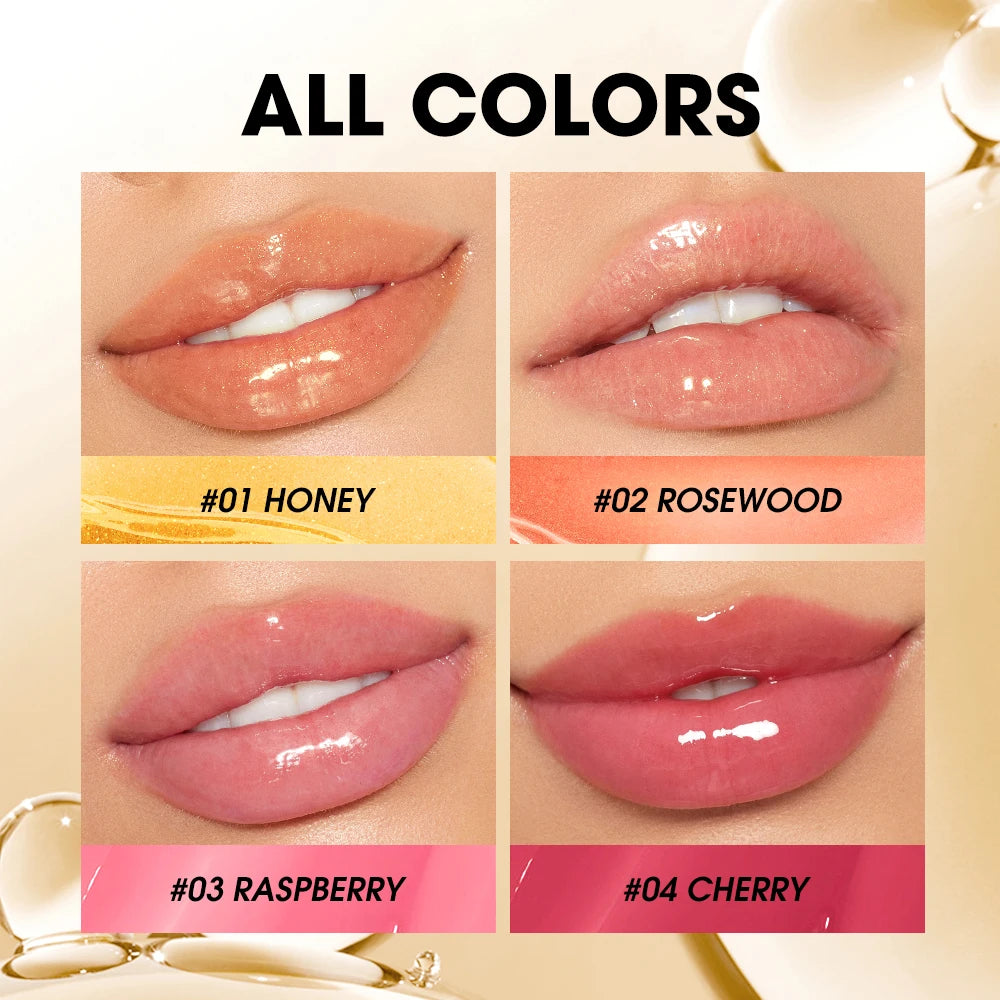 O.TWO.O Lip Oil Gloss Lip Plumper with Moisturizing Glitter Tint and Glossy Finish - 2