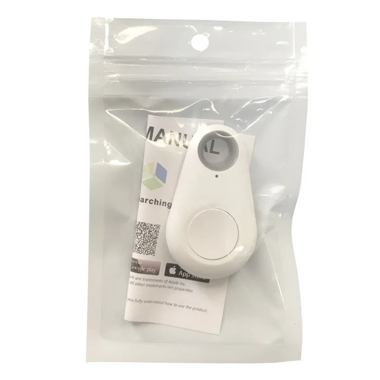 Mini GPS Mobile Bluetooth 5.0 Tracker Anti-Lost Device for Pets Kids Bags Wallet white