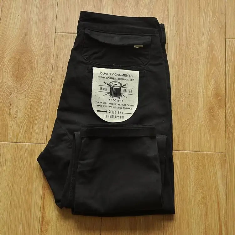 Cargo Pants American Retro Heavy-duty - unique black