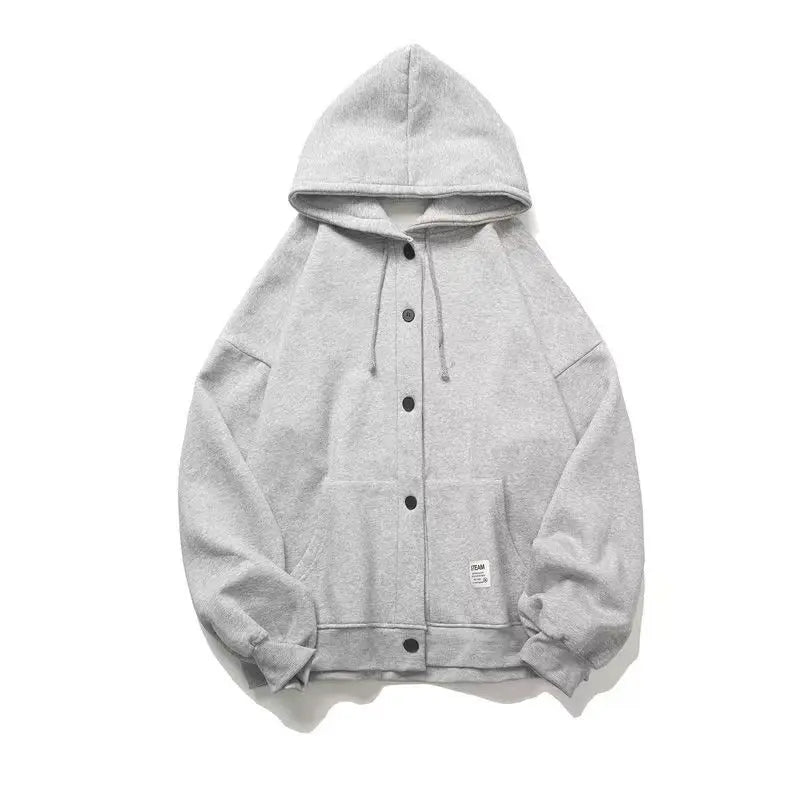 Men's Hoodies Kpop Style Streetwear - Gray-3