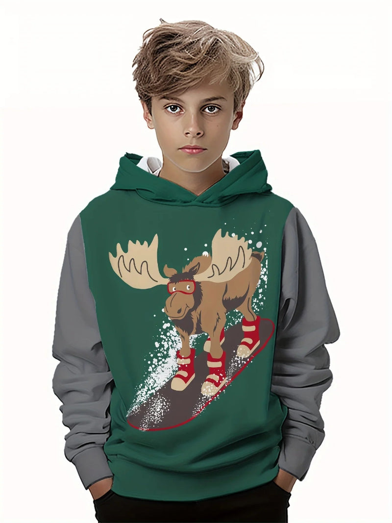 Boy’s Hoodie – 3D Print Sweatshirt for Spring Fall and Winter