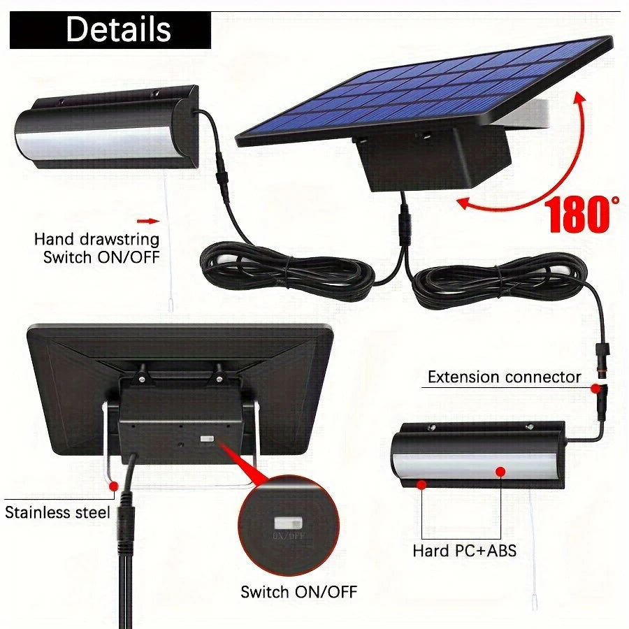 Upgraded Solar Pendant Lights Outdoor Indoor Auto On Off Solar Lamp