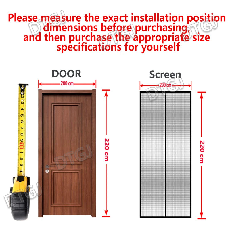 New Magnetic Screen Door Curtain - measurements