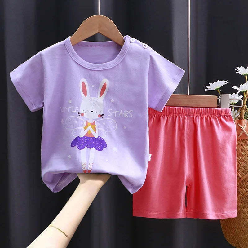 A soft and breathable baby girl pajama set, perfect for newborns and toddlers up to 3 years old 9