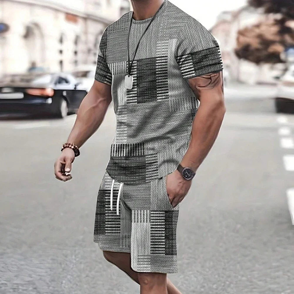 New Men’s Fashion Sportswear Set. - gray