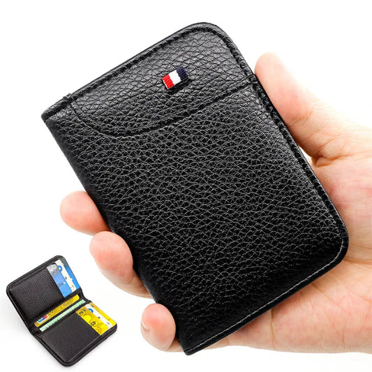 Compact PU leather slim credit card wallet for men with multiple slots -2