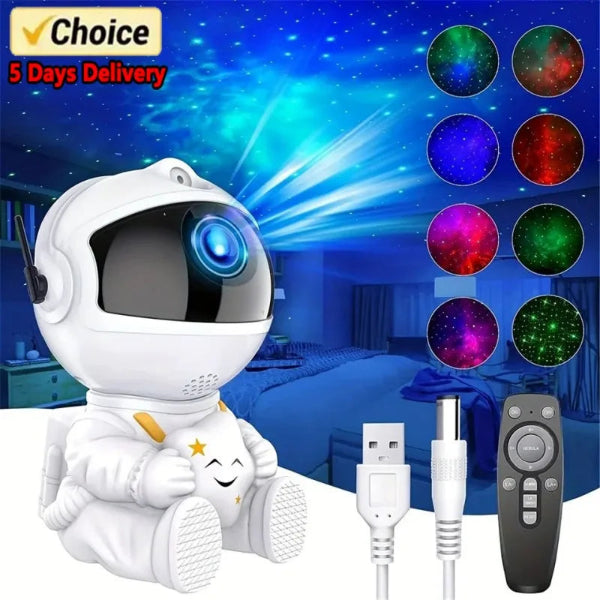 Galaxy star astronaut LED projector night light lamp for kids’ bedroom decoration and gifts -1