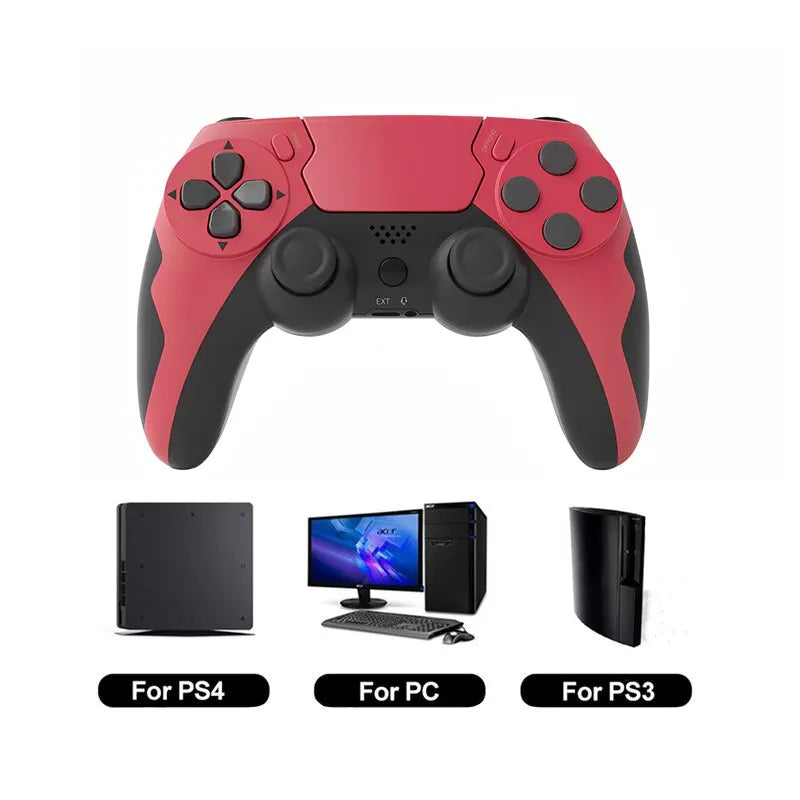 Wireless Gamepad with Six Axis. - red black