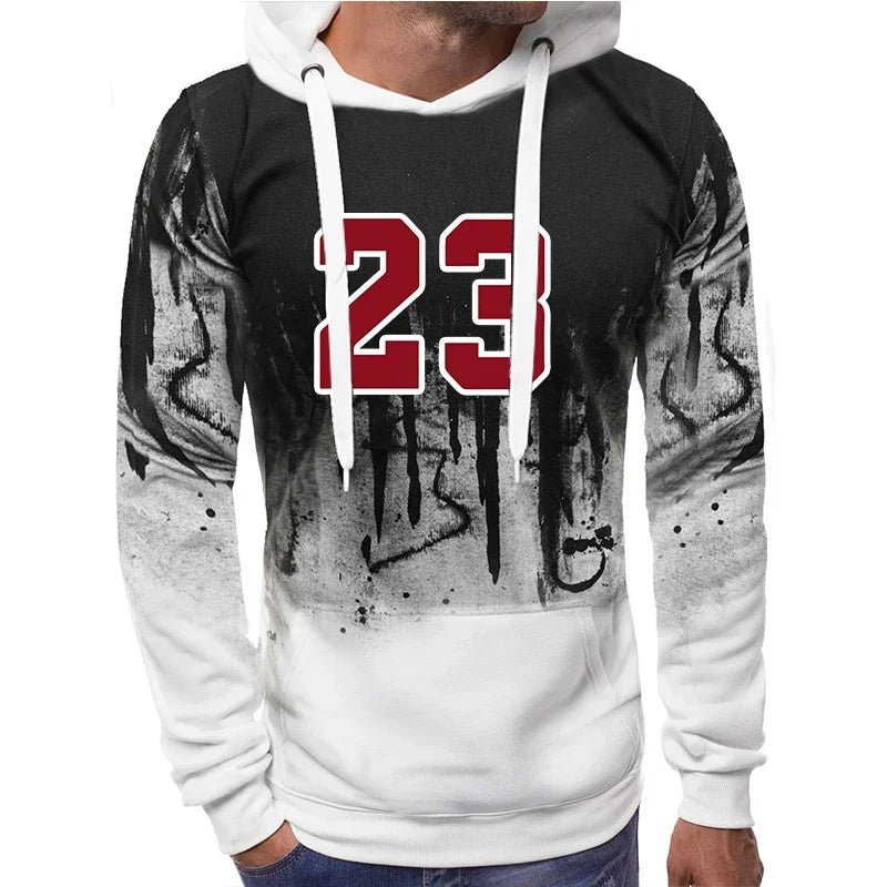 Hoodie with number 23 on a white background