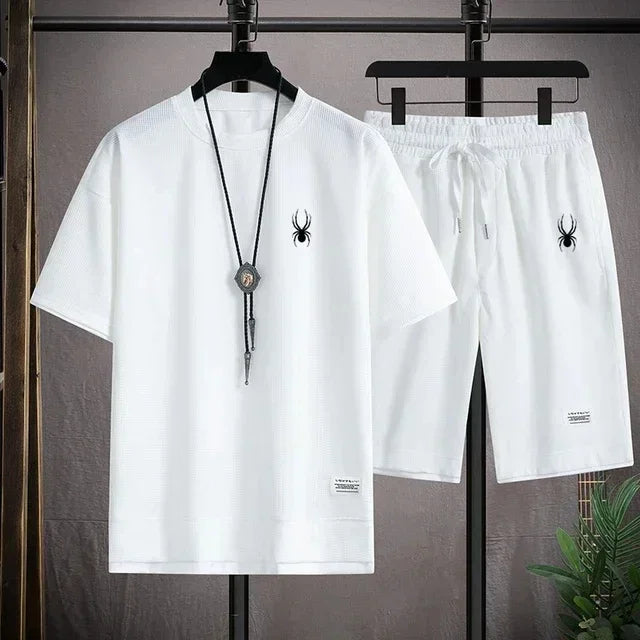 Men’s Summer Style Sports Set – T-Shirt & Shorts