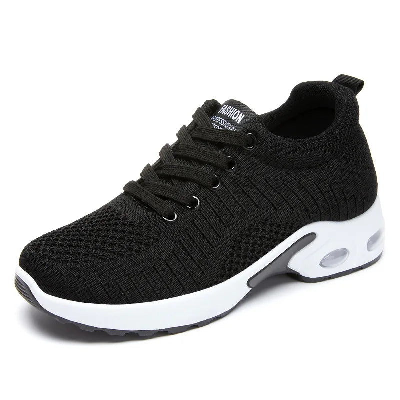women's shoes large size running - black002
