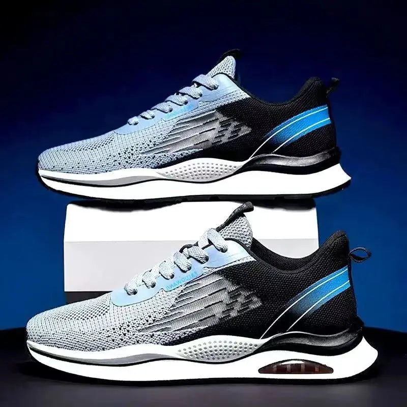 Fashion Men Sneakers Mesh - d-blue
