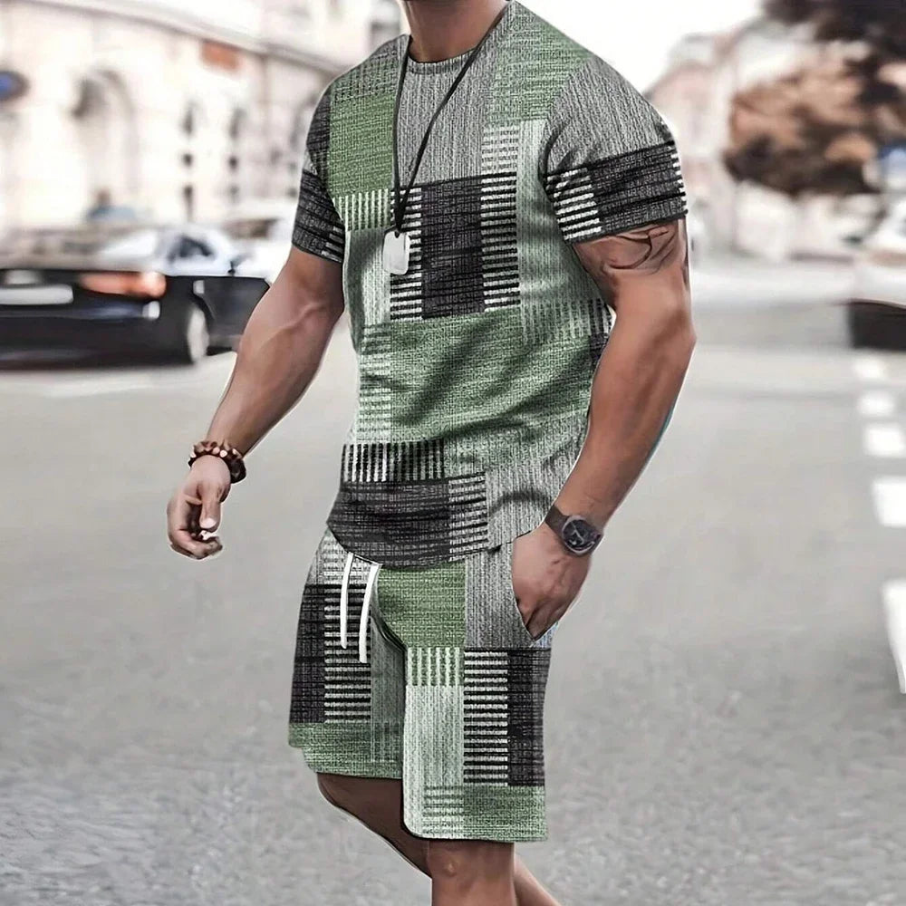 New Men’s Fashion Sportswear Set. - green