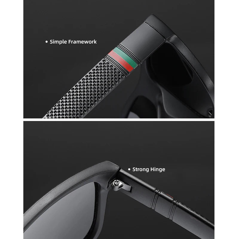 Oversized polarized UV400 sunglasses with big square frames for men and women -2