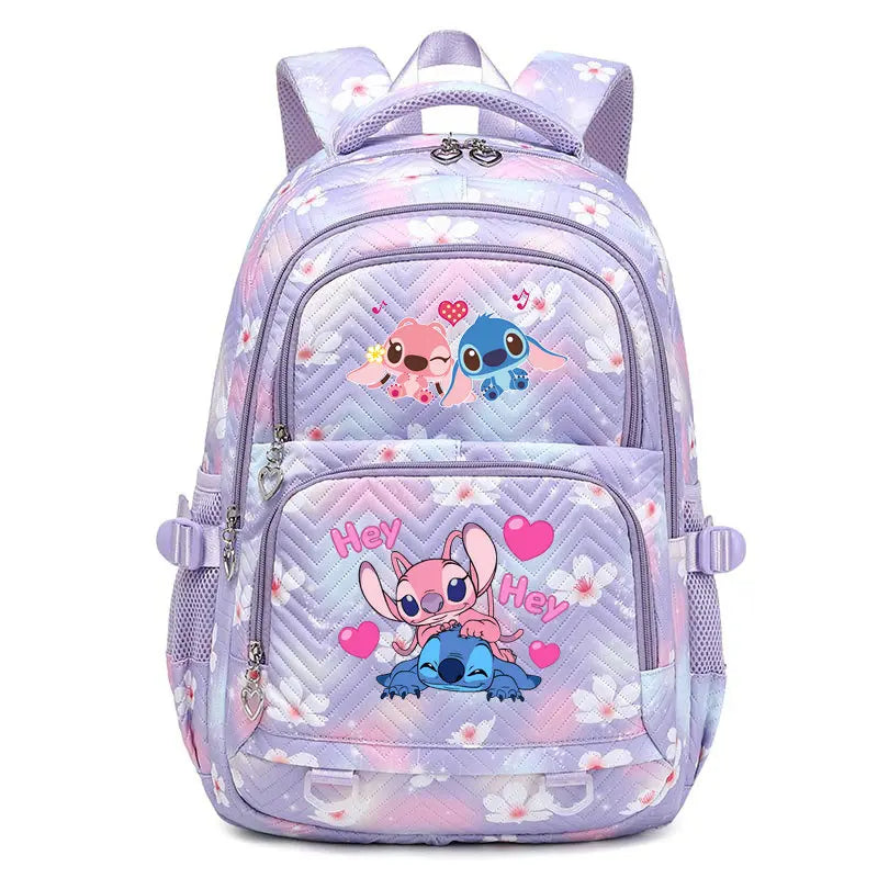 Backpack with cartoon character design on a white background