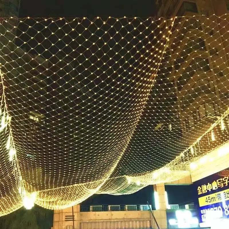 Solar Power Remote control Led Net String - 7