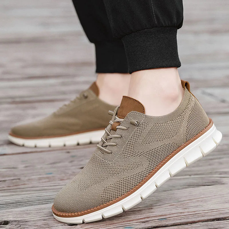 YRZL men's color-blocked casual sports shoes – breathable and anti-slip design
beige 4