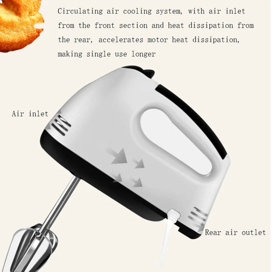 Mini 7‑speed handheld electric mixer for eggs, cream, dough, and baking 002