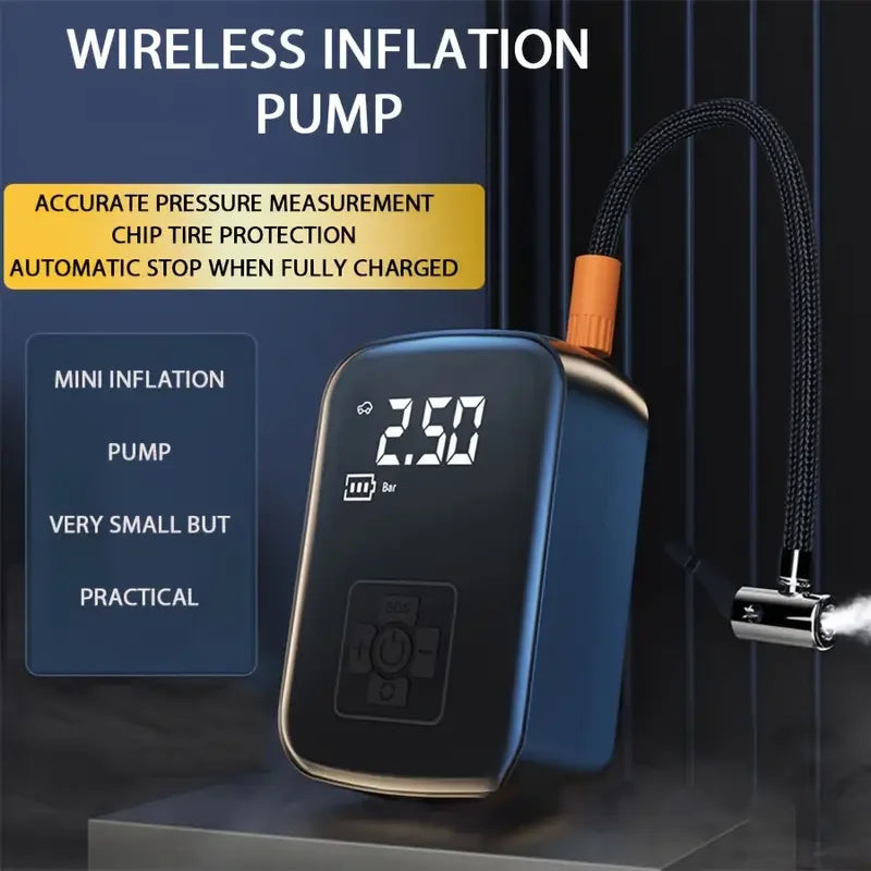 LEIBOO wireless air compressor with digital display for car, bike, and motorcycle tire inflation-011