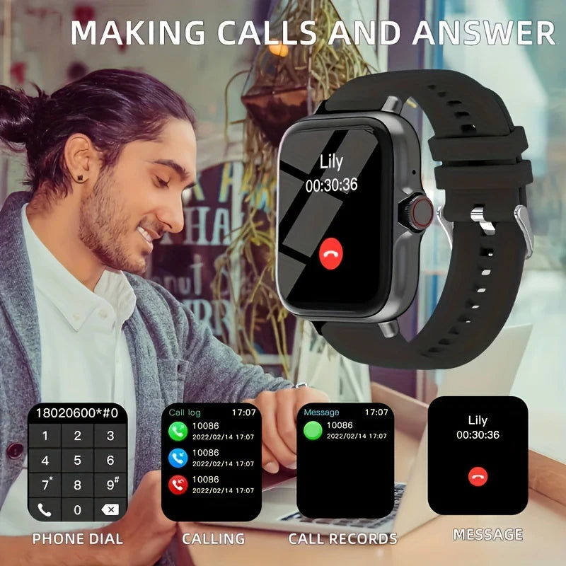 Smart watch, wireless calling /dial, multi -Sport mode for iPhone/Andriod 4578