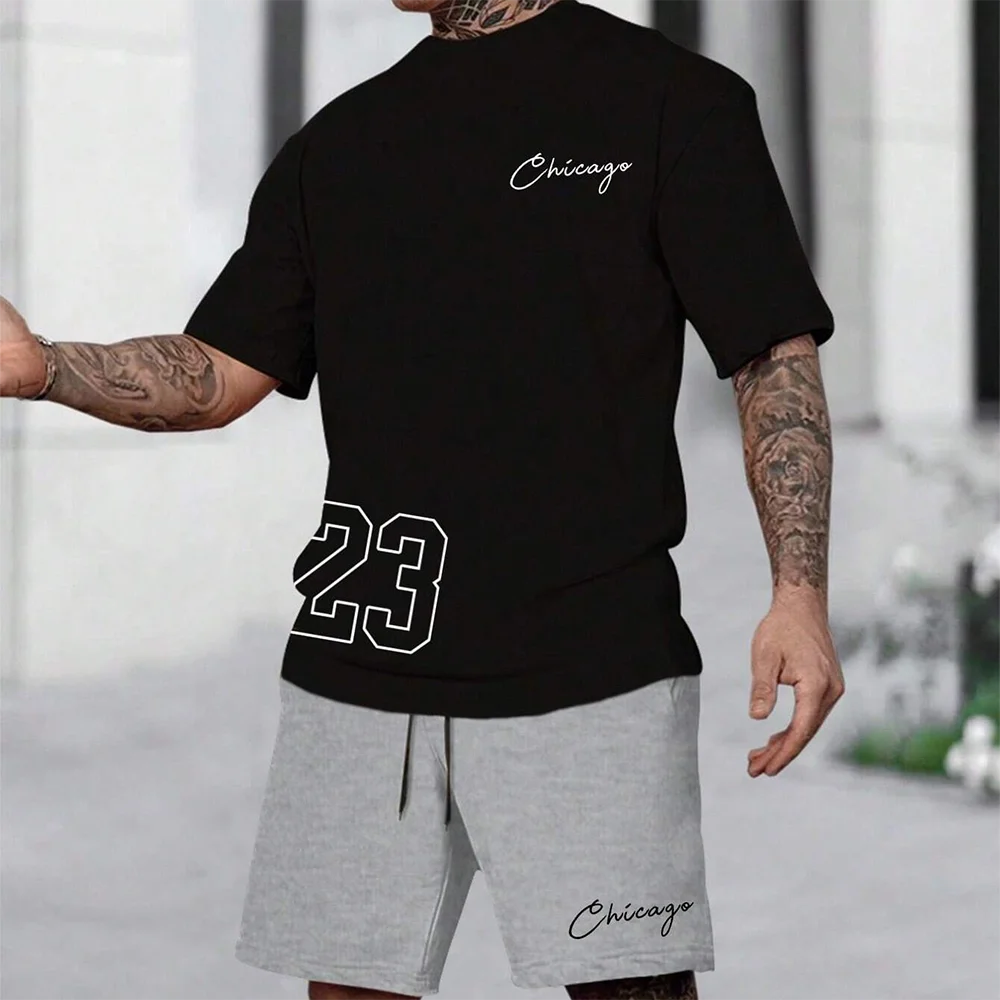 2024 New Fashion 3D Printed Men's Oversized Summer Suit Short Sleeve Shirt and Shorts Set Casual Sportswear Outfit