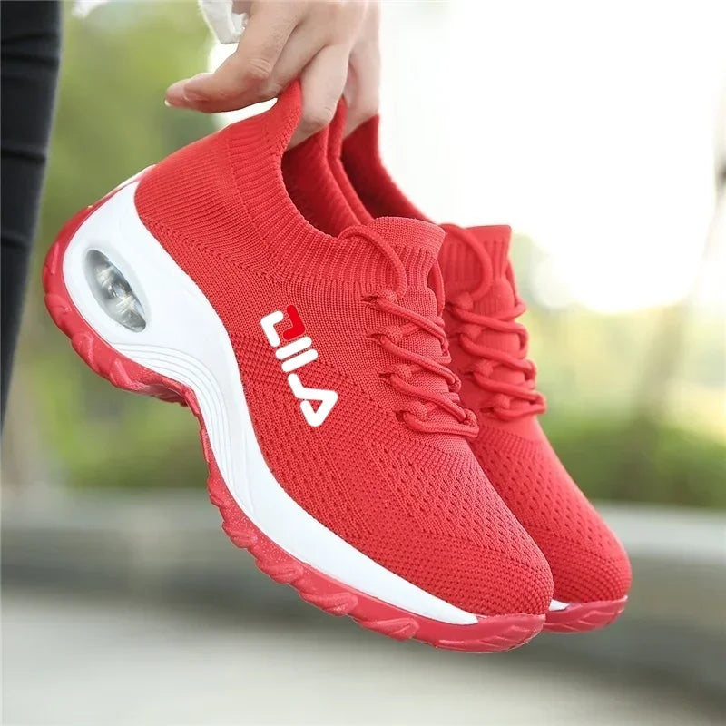 Women Tennis Shoes Breathable. -red4