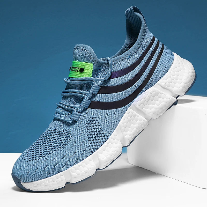 sneakers designed with breathable mesh and cushioned soles for all-day comfort in sports and casual wear. blue 03