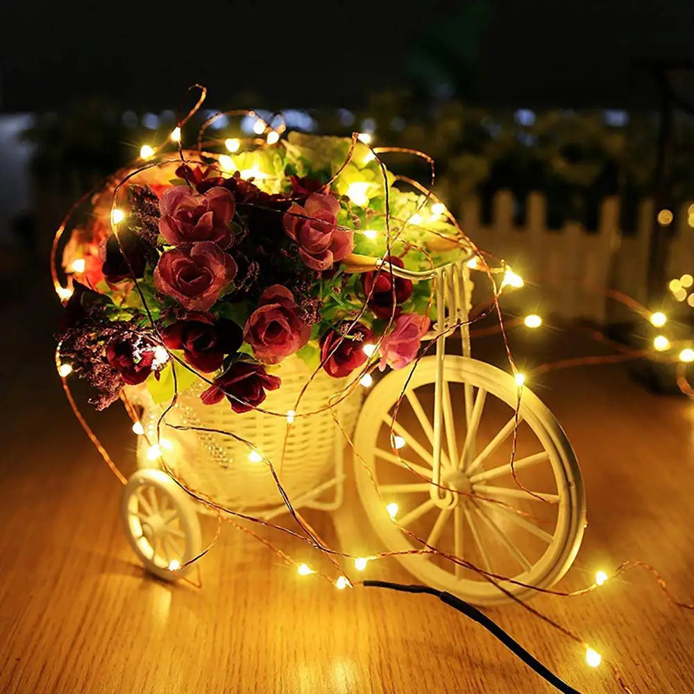 Copper Wire LED Fairy Lights Mini Garland 1m 2m