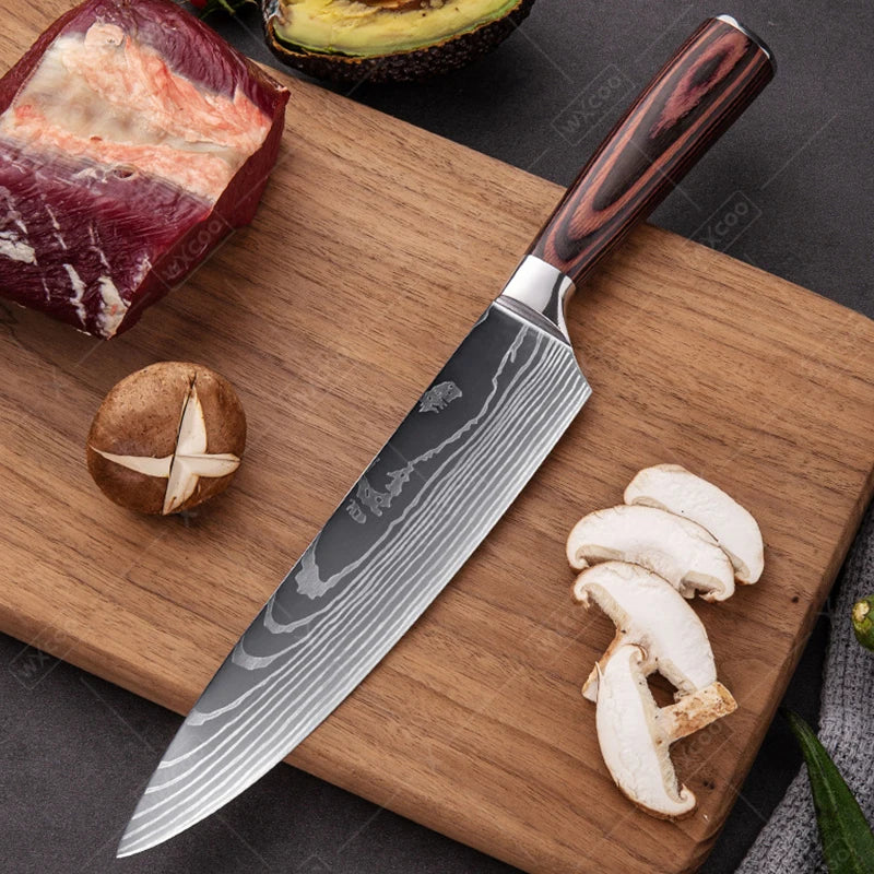 Professional Japanese Knife. -cut meet