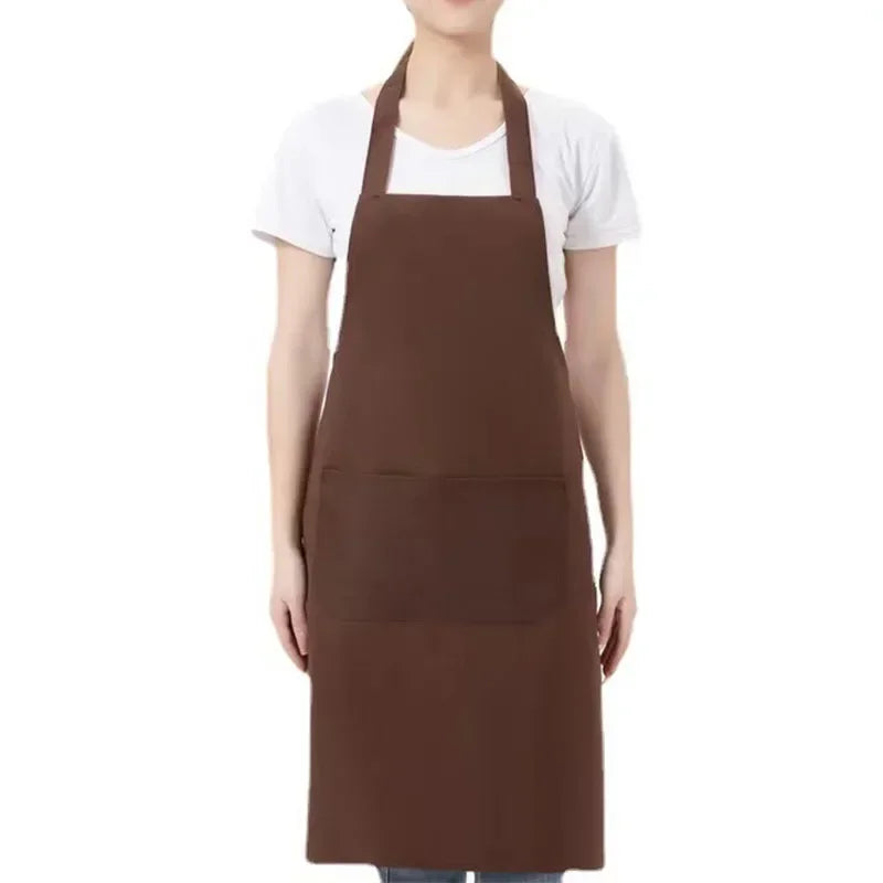 Adjustable Cooking Apron Unisex Solid Colors