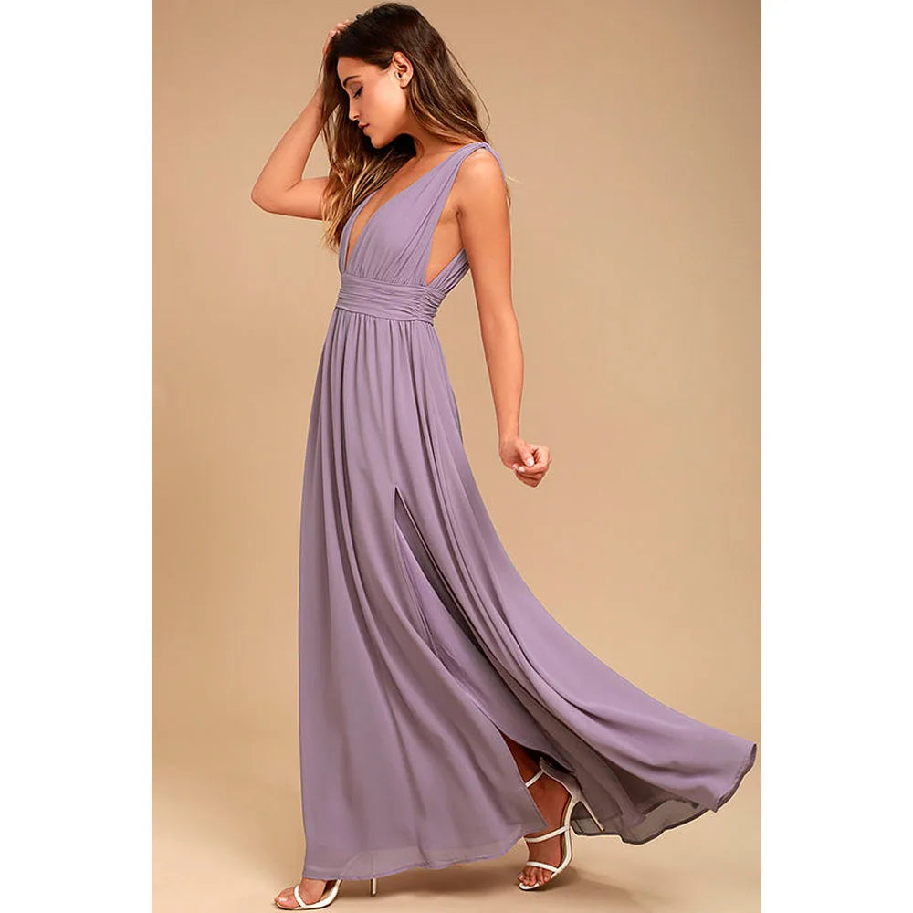 Backless Maxi Summer Dress – Mesh Bodycon Evening Gown