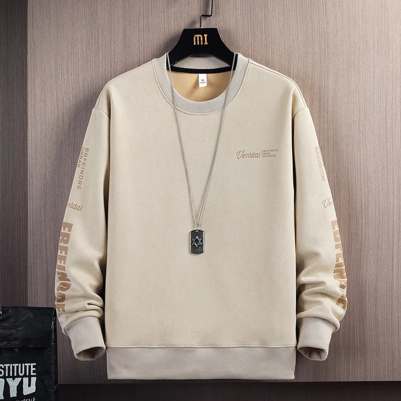 Men’s grey and blue oversized hoodie sweatshirt, hip hop punk style, casual streetwear for autumn and spring, available up to size 4XL- 2