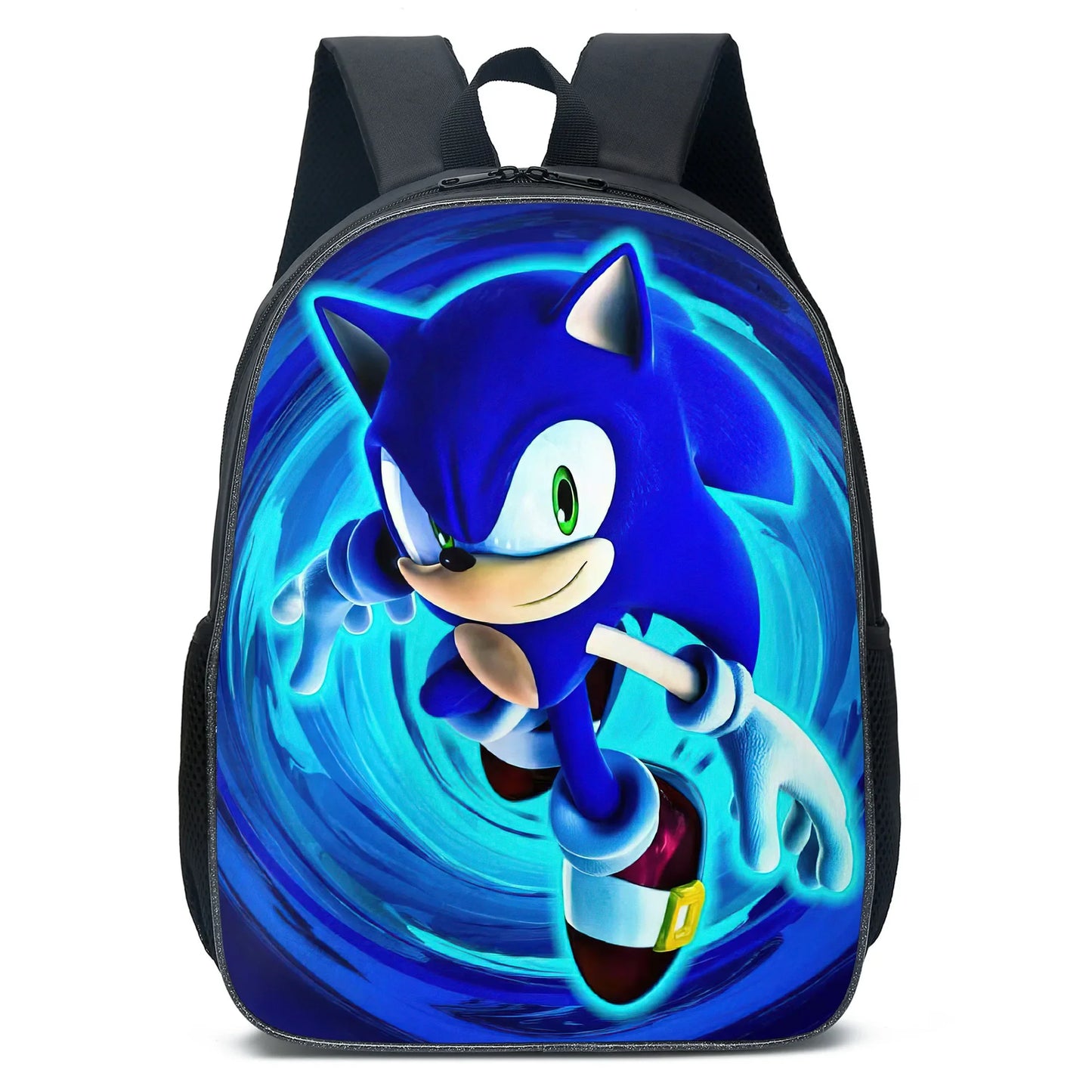 Backpack with Sonic the Hedgehog design on a white background