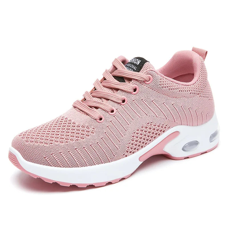 women's shoes large size running - pink002