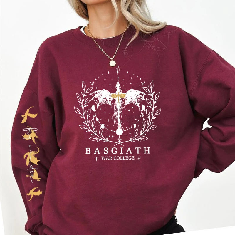 Fourth Wing Sweatshirt Women - burgundy